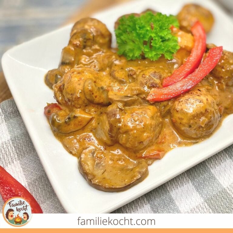 Vegetarische K Ttbullar In Champignon Rahmsauce Rezept