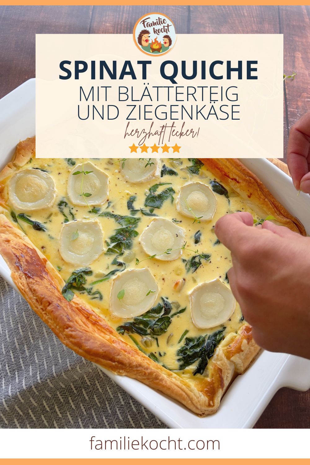 Spinatquiche Mit Bl Tterteig Und Ziegenk Se Familie Kocht