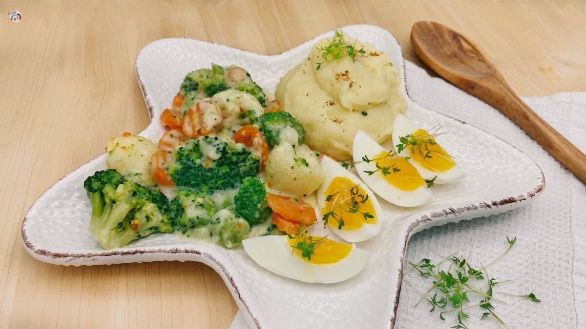 Kaisergemüse mit Kartoffelbrei und Ei ♥ lecker und vegetarisch