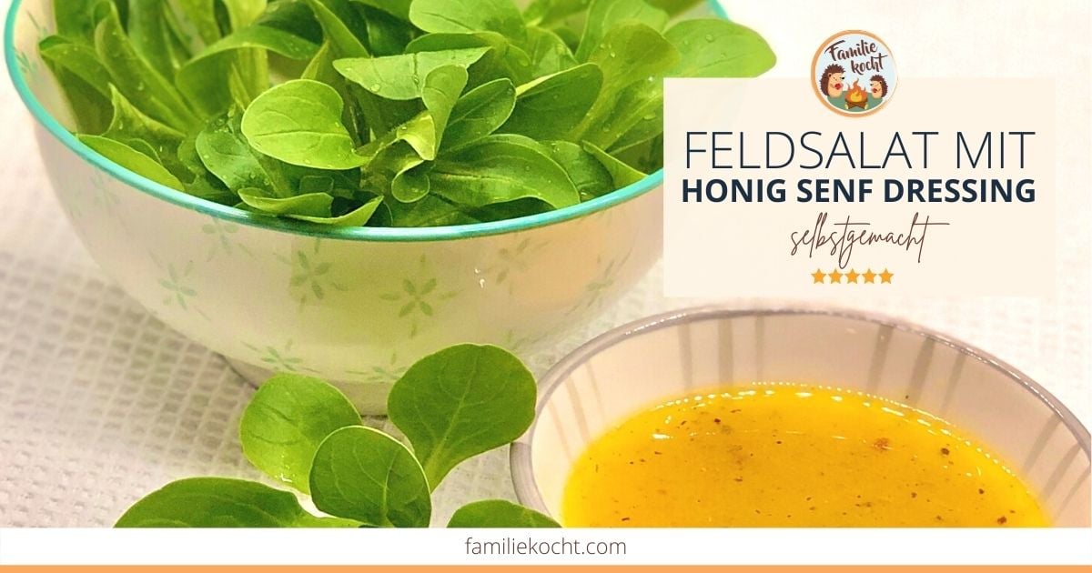 Selbstgemachtes Honig Senf Dressing mit Feldsalat ♥ vegan