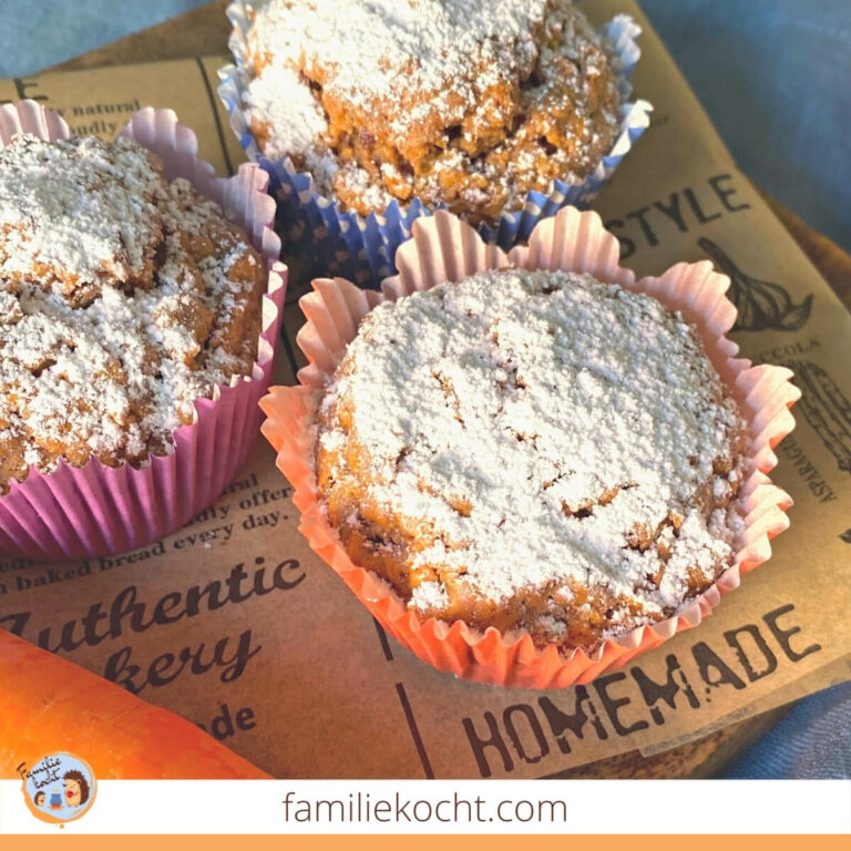 Gesunde Karotten Muffins ohne Ei vegan fluffig lecker!