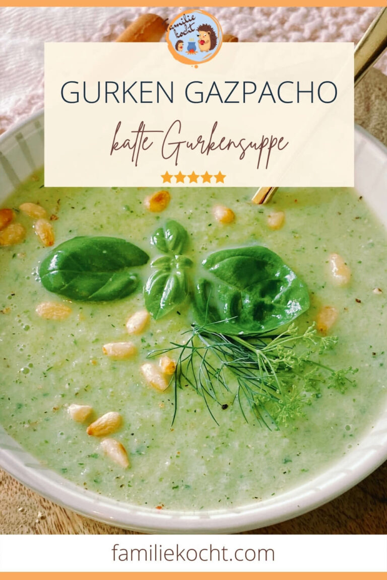 Gurken Gazpacho ♥ kalte Gurkensuppe mit Joghurt Rezept