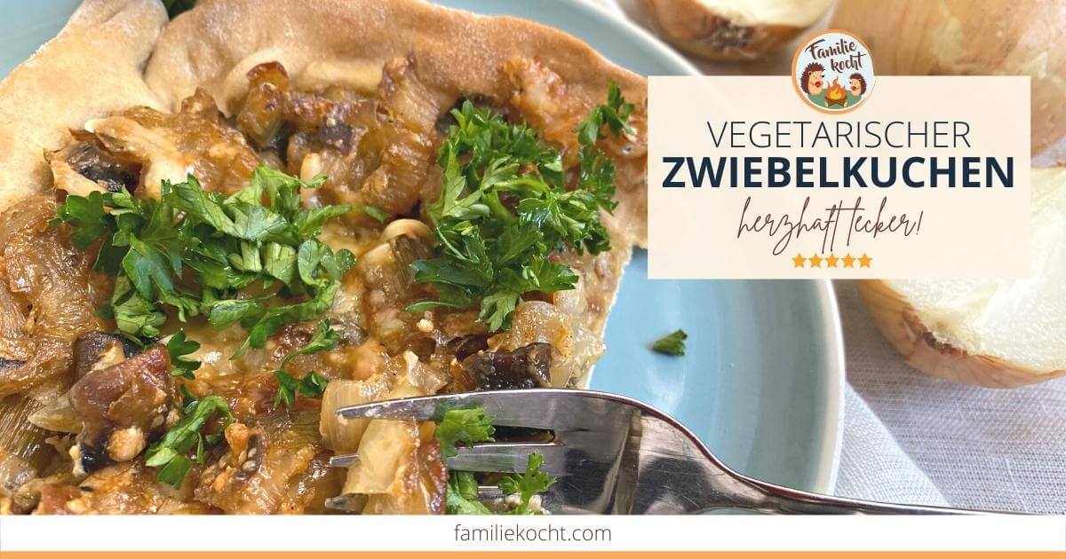 Zwiebelkuchen vegetarisch ♥ mit Lauch &amp; Champignons Rezept