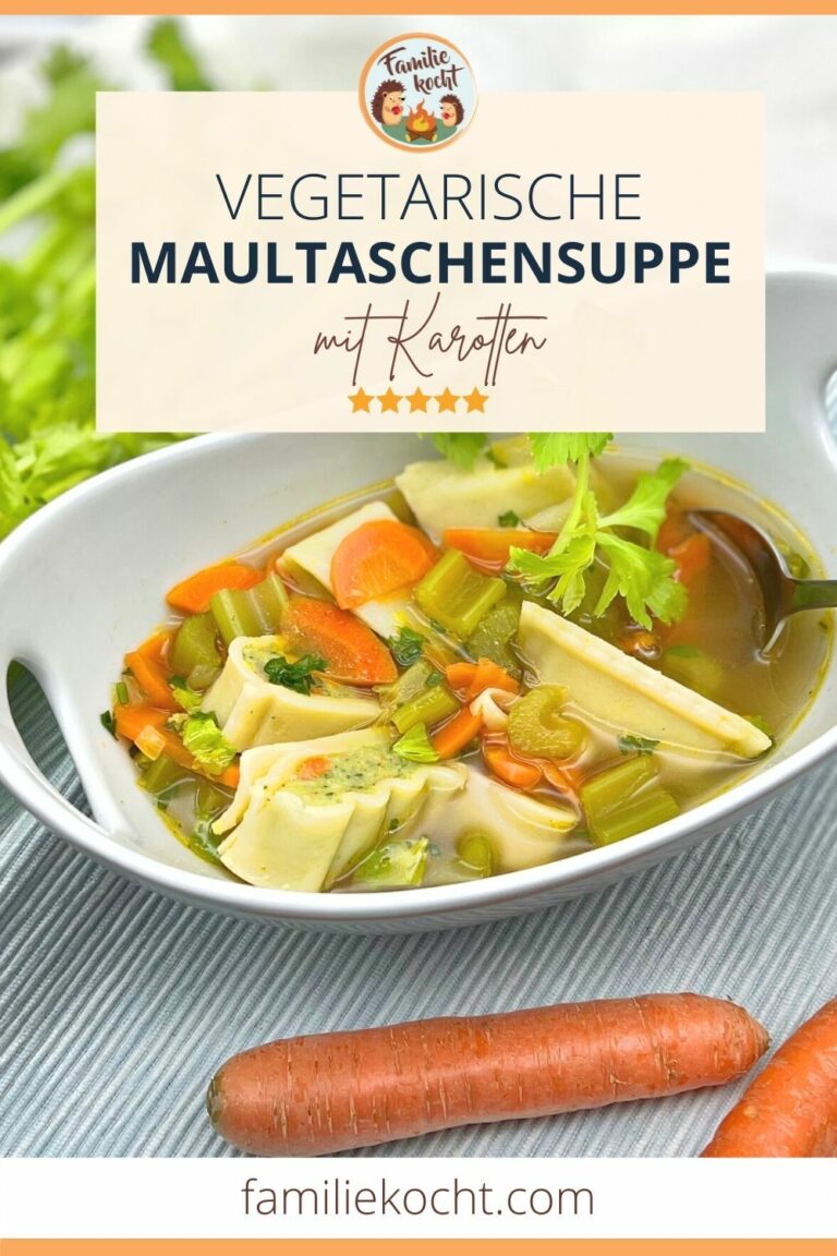 Vegetarische Maultaschensuppe mit Gemüse ♥ schwäbisch gut!