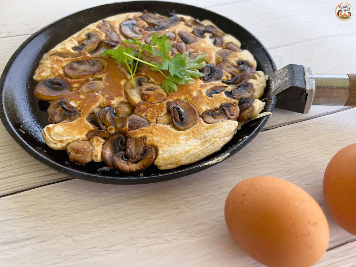 Pfannkuchen mit Champignons und Käse - herzhaft lecker!