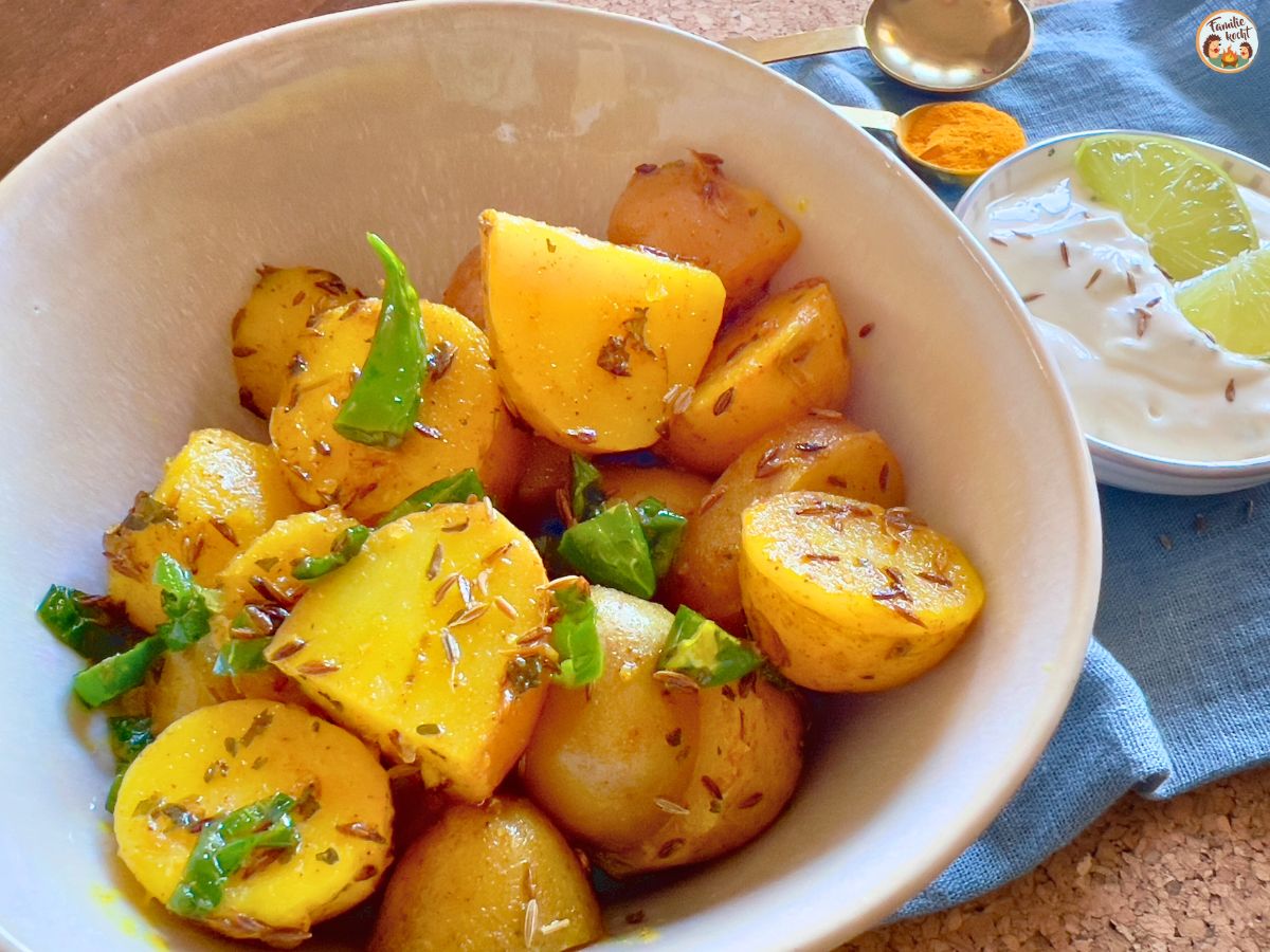 Aloo Jeera - Pellkartoffeln mit Kreuzkümmel-Twist • Familie kocht