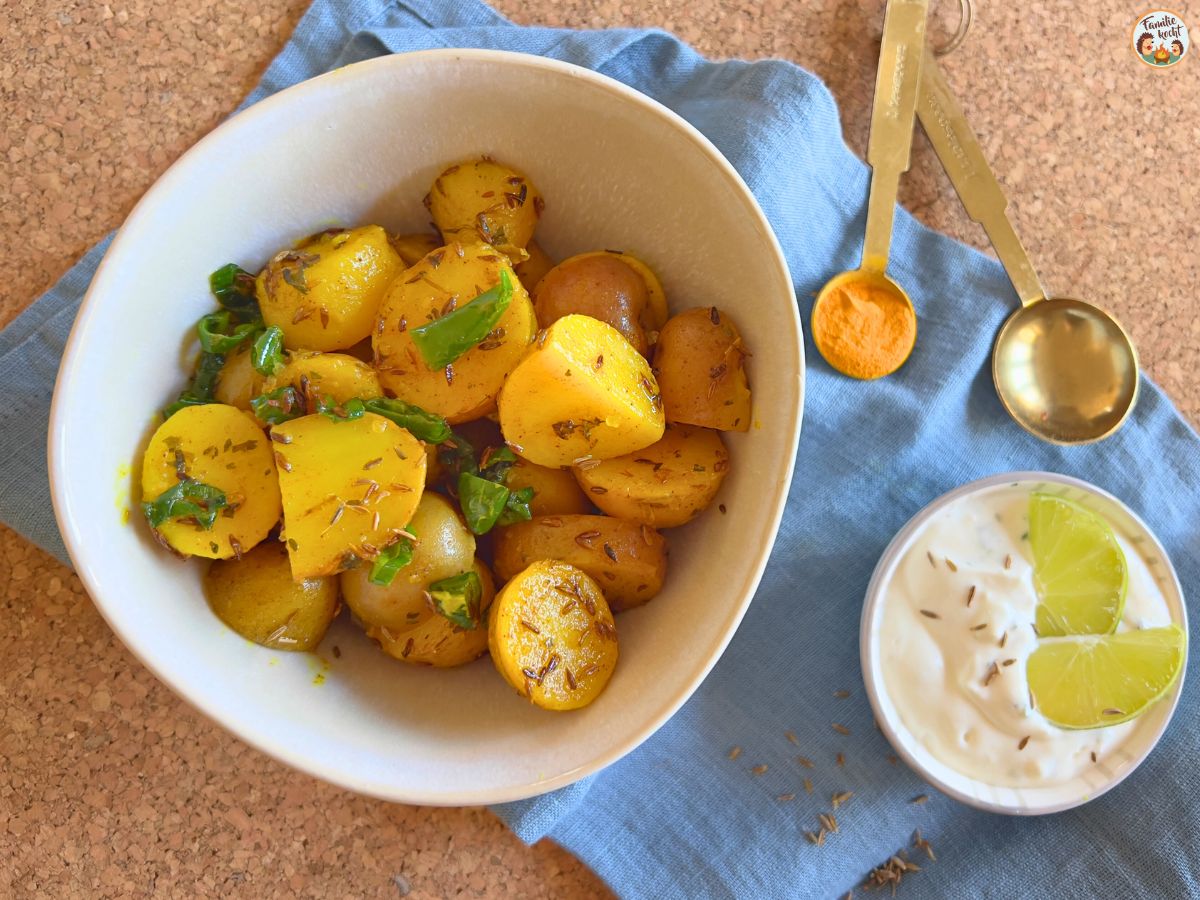 Aloo Jeera - Pellkartoffeln mit Kreuzkümmel-Twist • Familie kocht